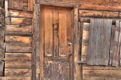 Cabin Door, Highland Lakes Area, Ebbetts Pass