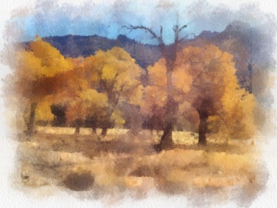 El Capitan Meadow in Fall "Painting," Yosemite