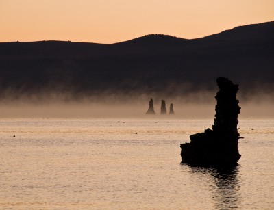Sunrise and Mist, Tufa Islands, Mono Lake